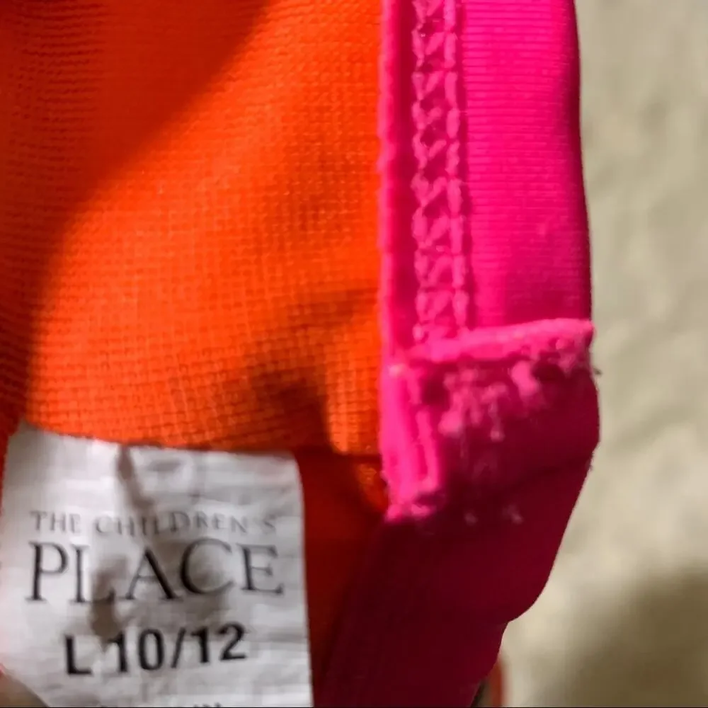 The Children’s Place Neon and Striped Swim Top L